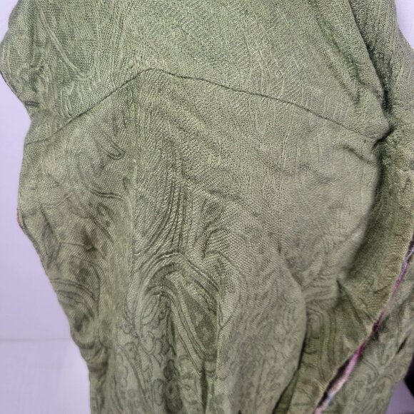 Rising Tide Hand-Dyed Green & Multicolor Rayon Infinity Scarf - Picture 6 of 7